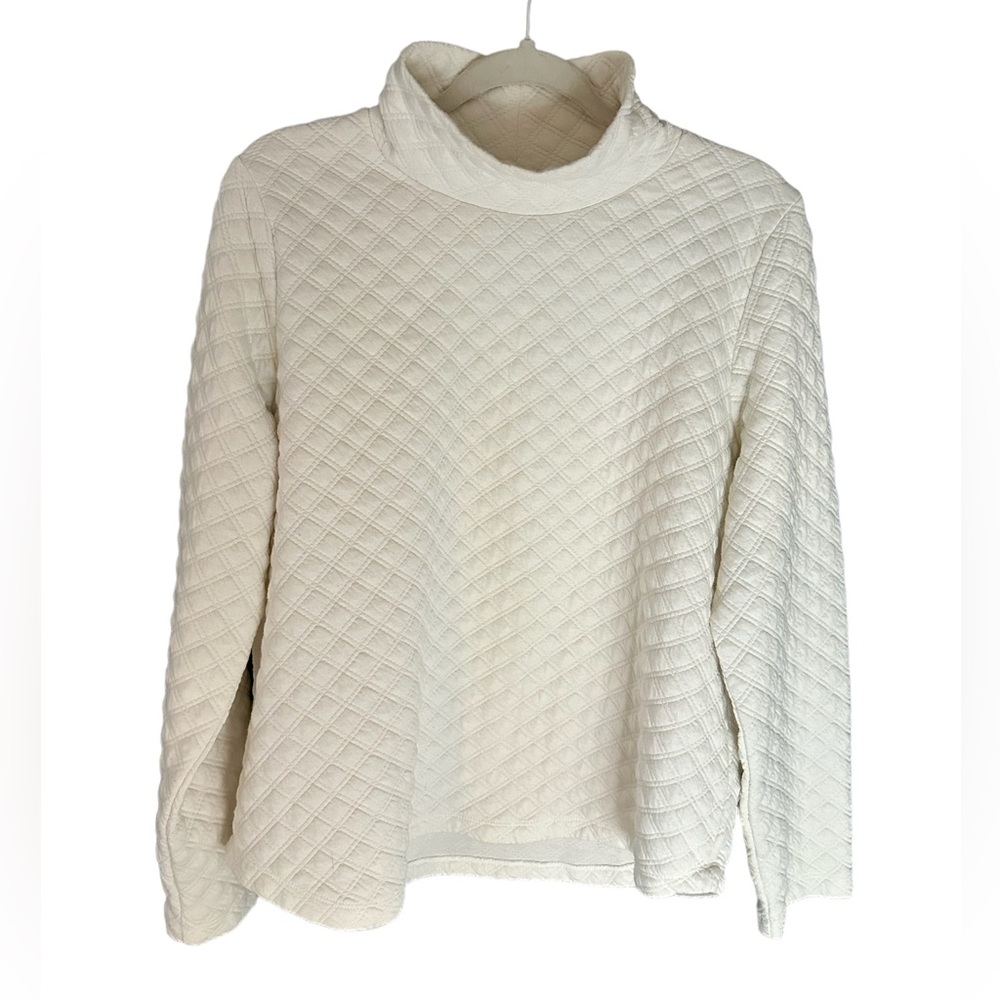 J. Crew factory fleece quilted funnel neck